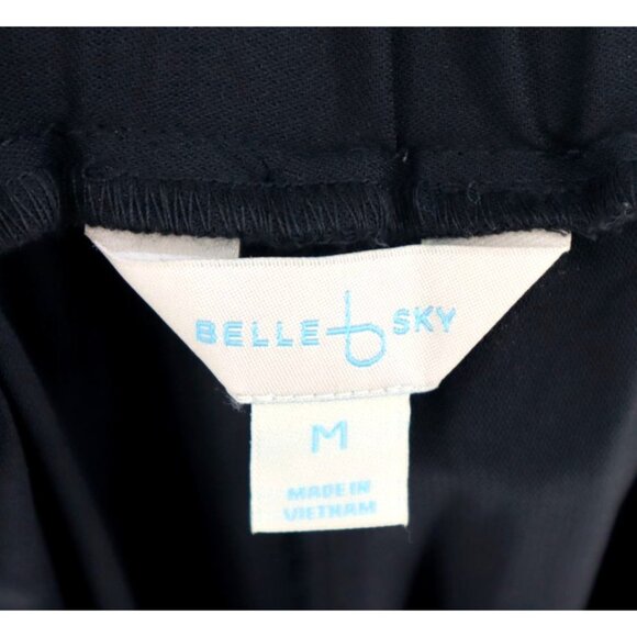 Belle Sky Wide Leg Pants Baggy Black  Stripe Modern Minimalist Statement - Picture 3 of 10